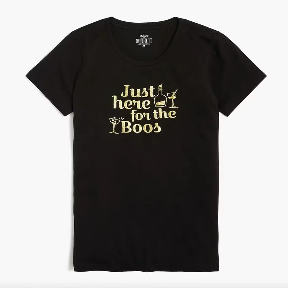 ๐๏ธ 2/$40 Sale ๐๏ธ NWT J.Crew Factory "Just here for the boos" tee - Picture 4 of 4